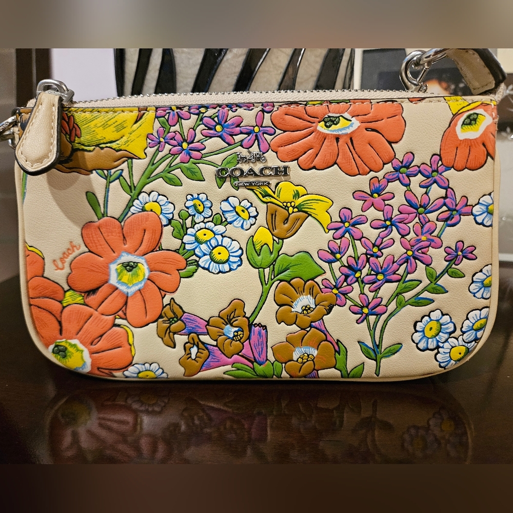 Coach Nolita 19 Floral Print with Orange and Purple Accents - NWOT - Picture 8 of 8